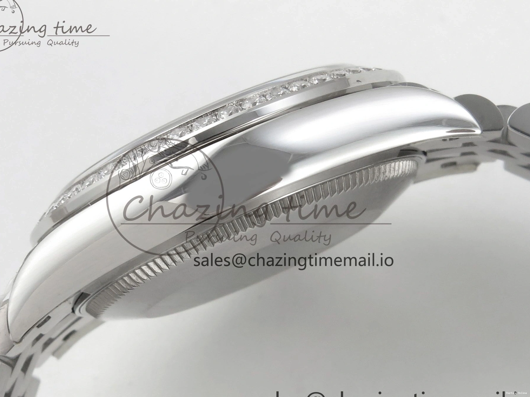 0404 Lightweight DateJust 31 278384RBR THBF 1:1 Best Edition 904L Steel Silver Diamonds Dial Diamonds Bezel on SS Oyster Bracelet HZ Cal. 22